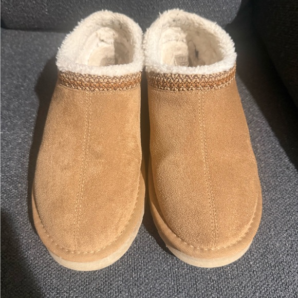 Bjorndal Chestnut Suede Faux-Shearling Slip-On Mules - Picture 2 of 4